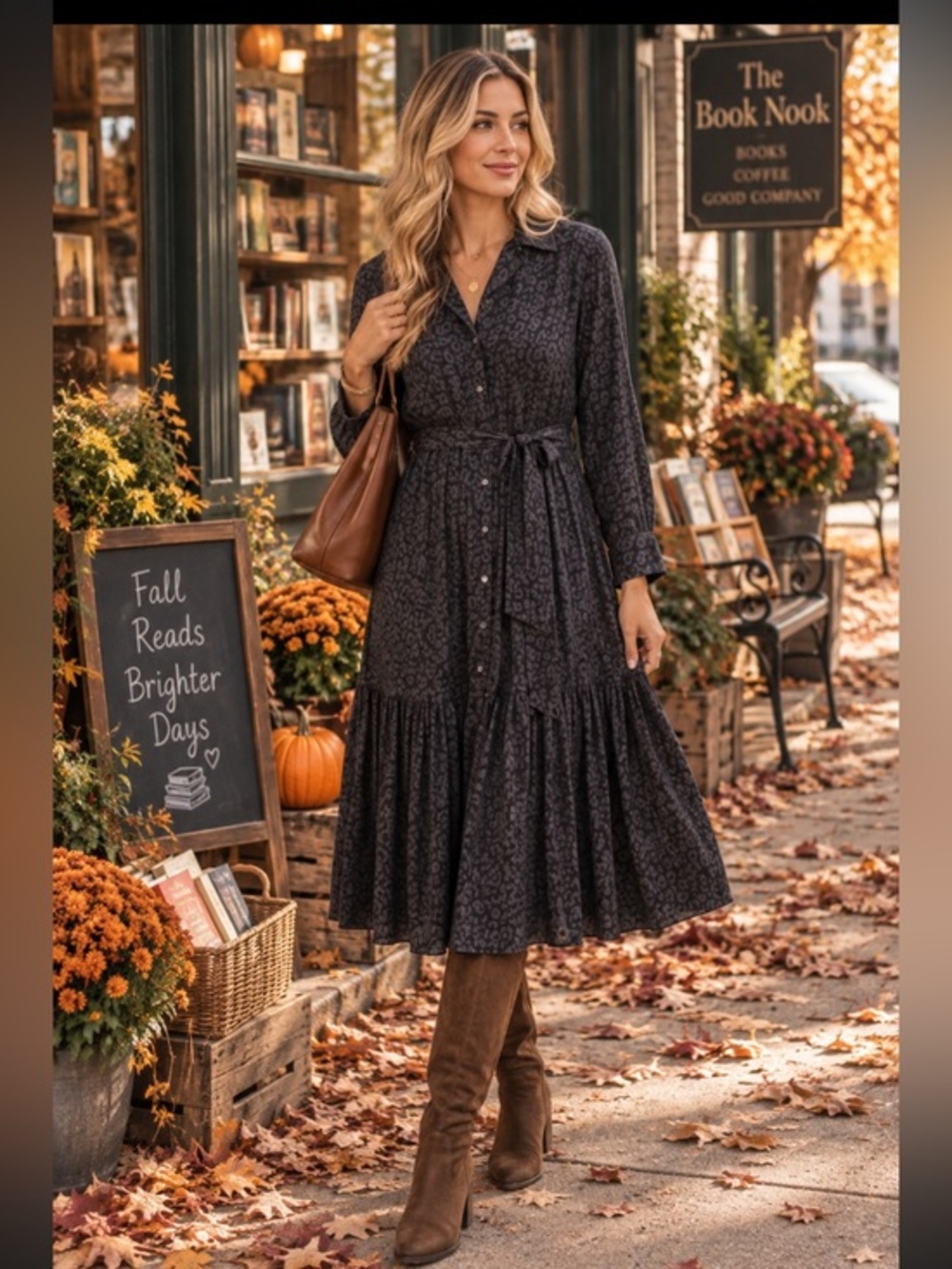 Rails Beatrice Charcoal Batik Cheetah Long Sleeve Button Up midi dress